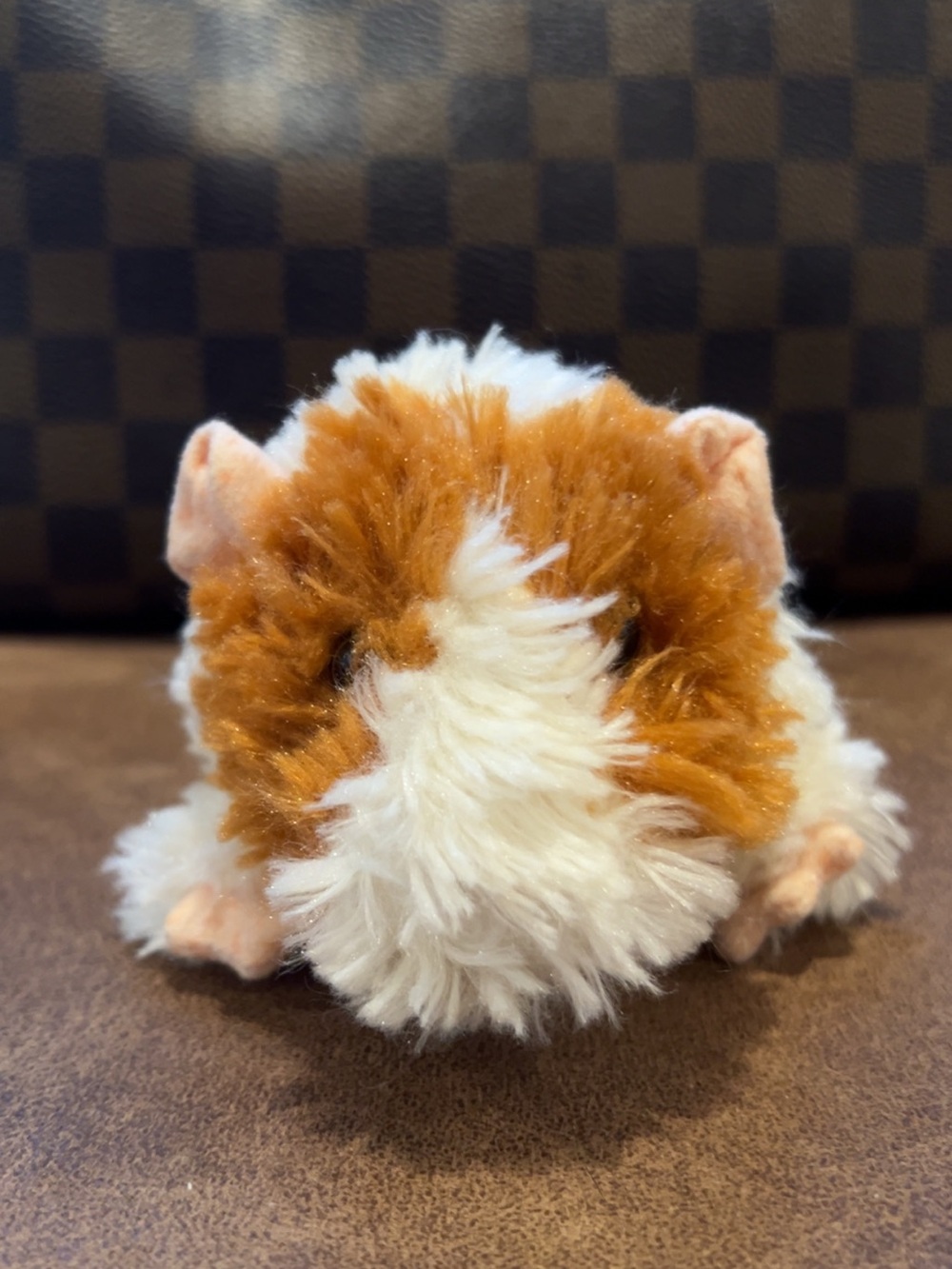 TY BEANIE Baby Plush Guinea Pig Small Toy - White and Brown
